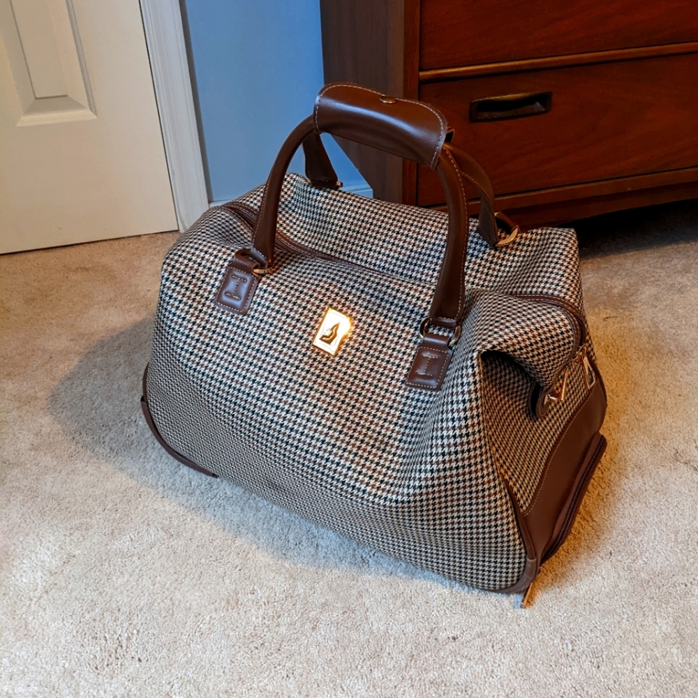 London Fog Tweed Carry On Roller Bag